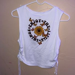 White NO SLEEVE Shrt